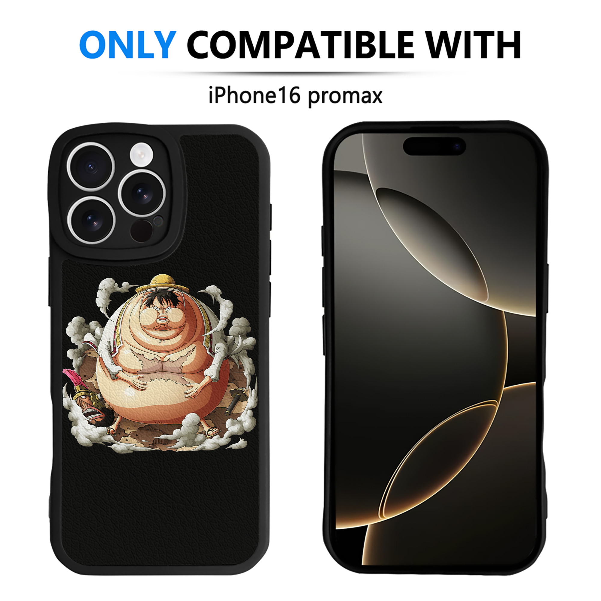 （画像用） ワンピース モンキー・D・ルフィ ONE PIECE Monkey D. Luffy 【iPhone 16シリーズ対応】シリコンスマホケース（レザー調） 材質：シリコン